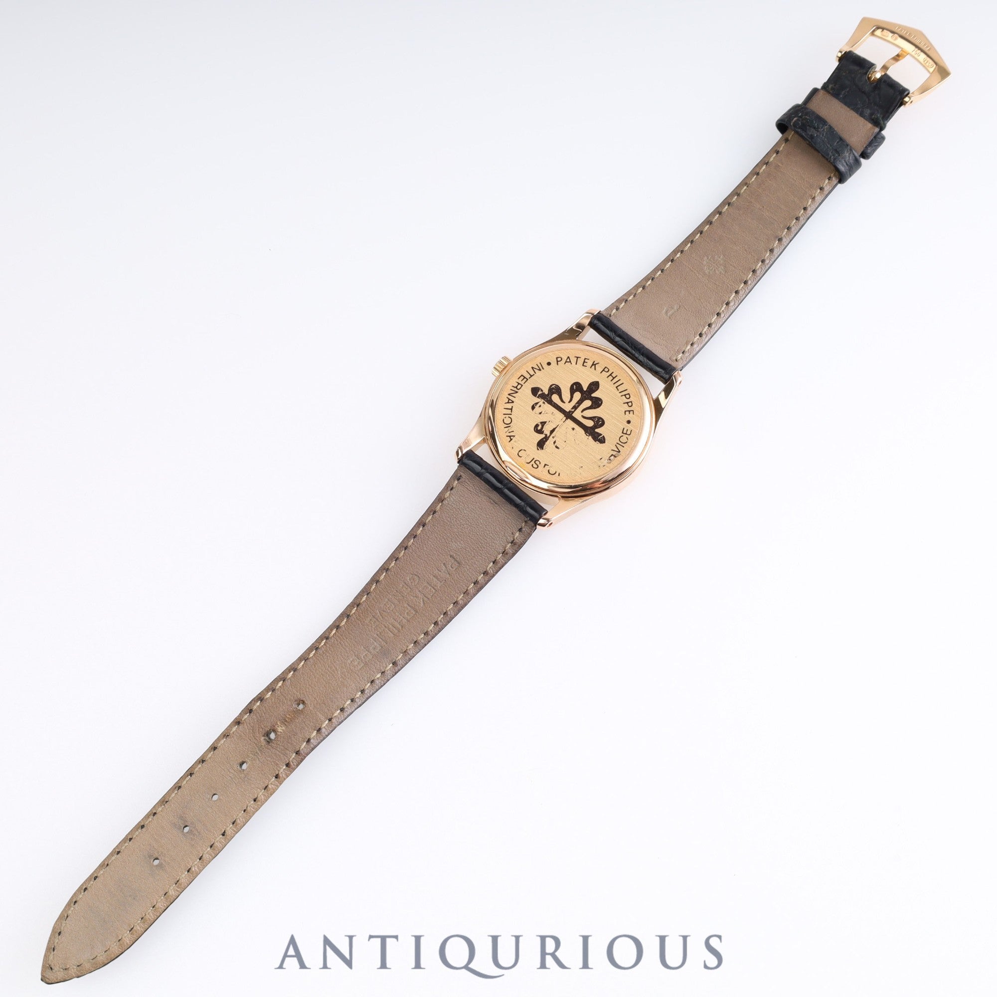 パテック・フィリップ カラトラバ 3796 手巻き Cal.215 PG 純正革ベルト 純正バックル(750)アイボリー文字盤