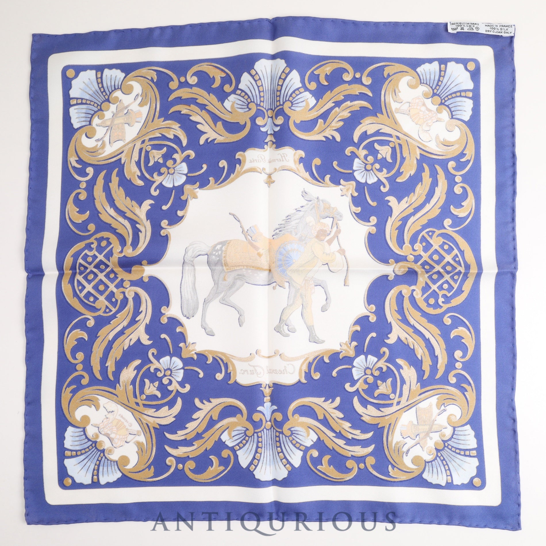 エルメス スカーフ カレ45 トルコの馬 SILK100%