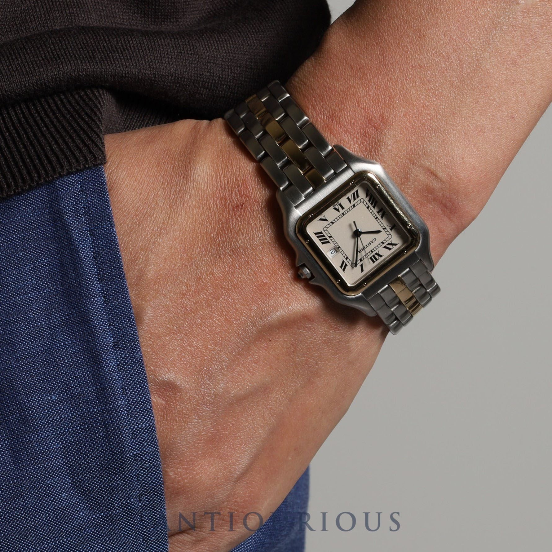 Cartier Panthere LM W25027B5 / 187957 Quartz SS/YG SS/YG Ivory Roman dial Box and booklet Complete Cartier boutique service completed