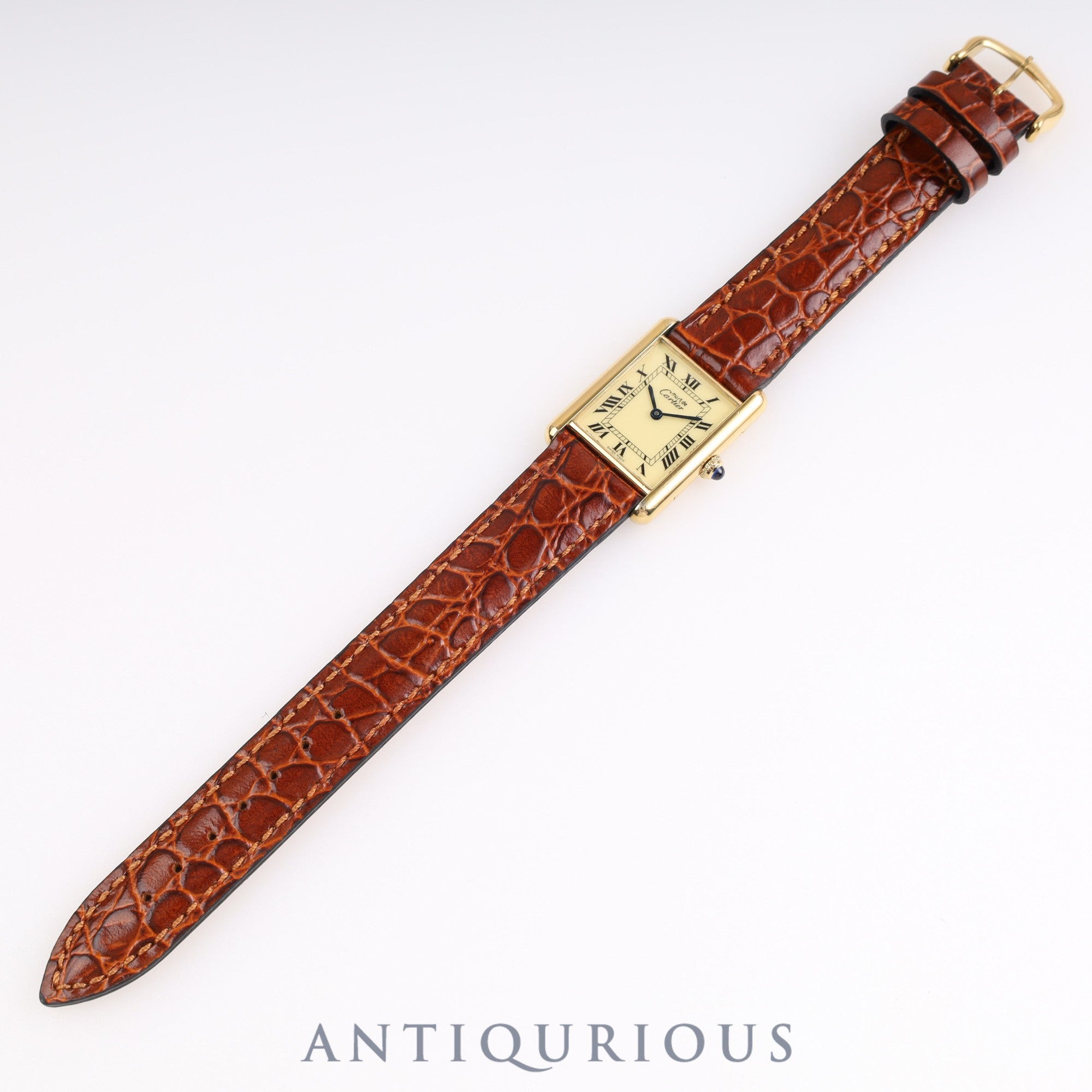 Cartier Must Tank LM QZ 6 81006 Ivory dial Box Warranty (1985) Cartier Boutique Complete Service