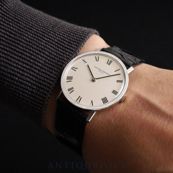 ヴァシュロン・コンスタンタン ラウンド 7811 手巻き Cal.K1014 750 革 純正尾錠(750) シルバーローマン文字盤 オーバーホール済み