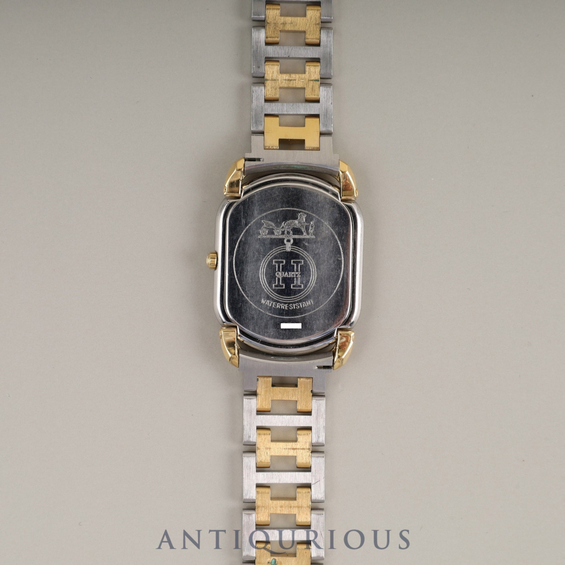 Hermes Rally 82.03.76 Quartz Cal.256.041 SS/GP SS/GP White Roman Dial Overhauled