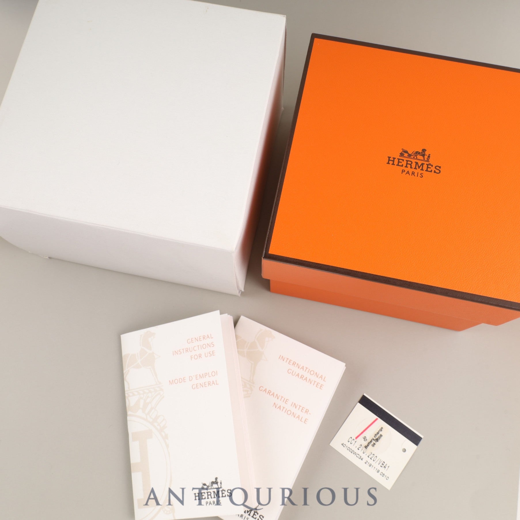 エルメス ケープコッド CC1.210 クォーツ Cal.976.001 SS 純正革ベルト 純正尾錠(SS) シルバー文字盤 箱 冊子 保証書(2006年)オーバーホール済み