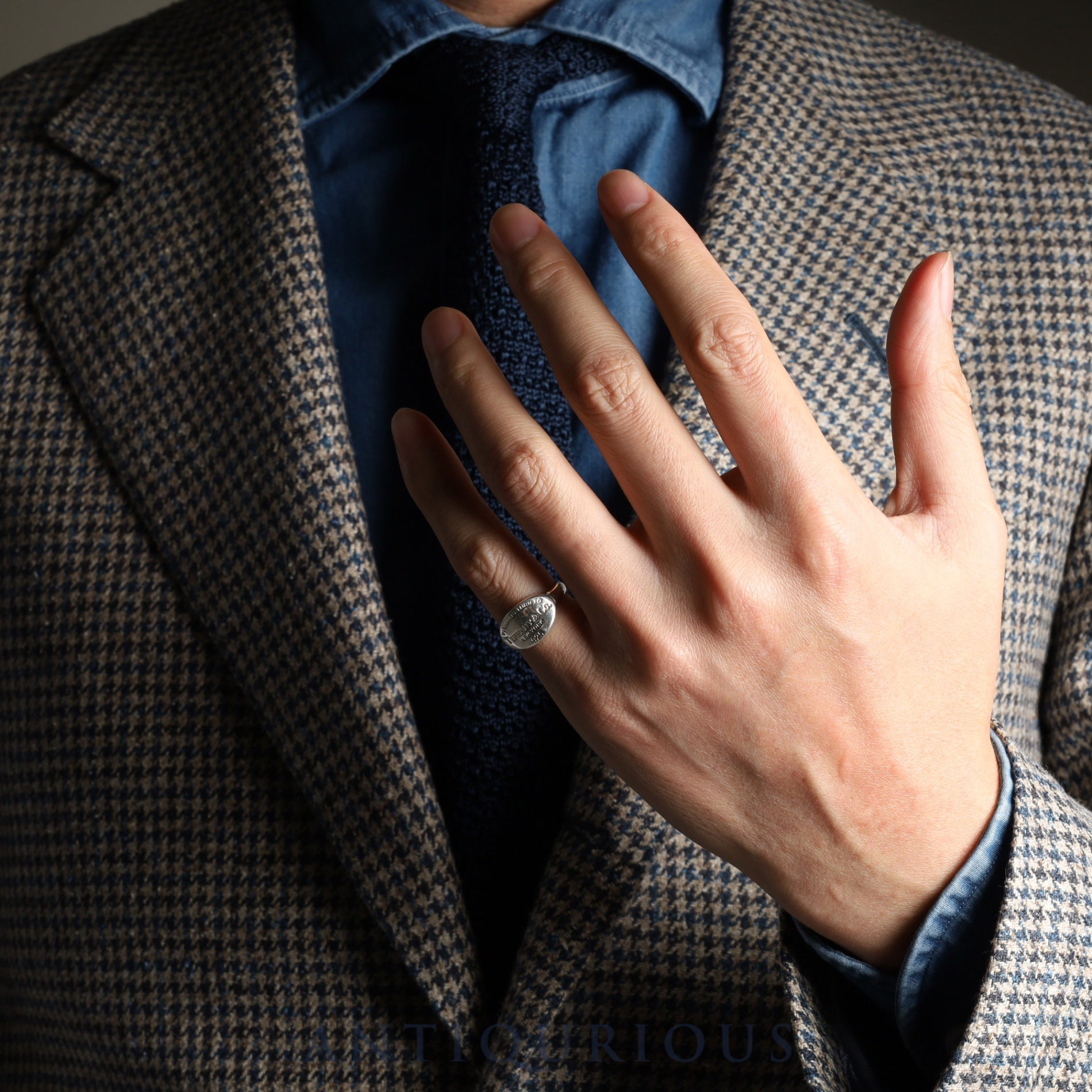 Tiffany Ring Return to Tiffany Oval SV925 Size 9.5