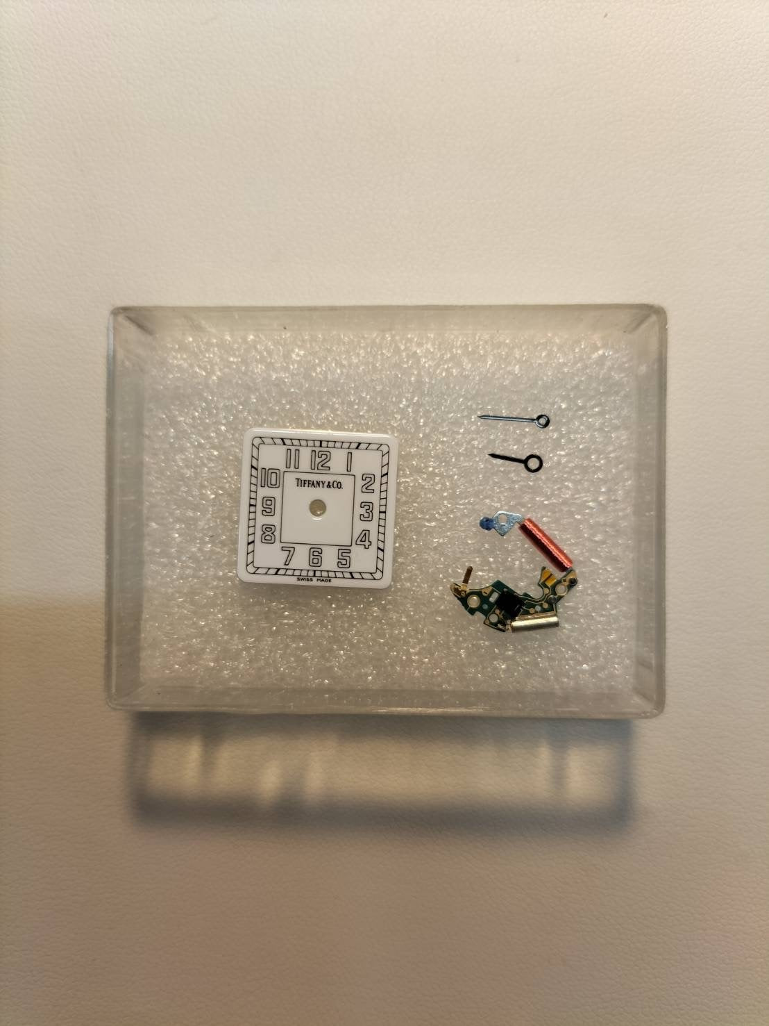 Tiffany Classic Square 525.1033 Quartz Caliber 901.001 Stainless Steel White Arabic Dial Overhauled