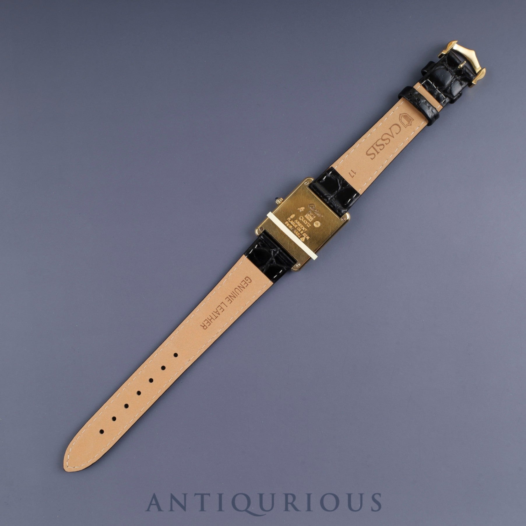 カルティエ マストタンク LM 6 81006 クォーツ Cal.81 SV925 革 純正尾錠(GP) アイボリーローマン文字盤 1982年頃~1995年頃 オーバーホール済み