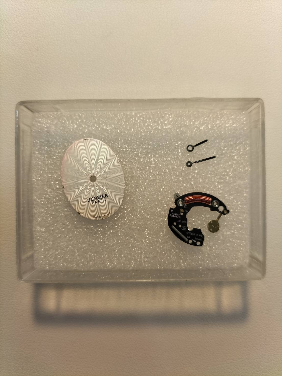 エルメス クリッパーオーバル CO1.210 クォーツ Cal.976.001 SS SS ホワイトギョーシェ文字盤 オーバーホール済み