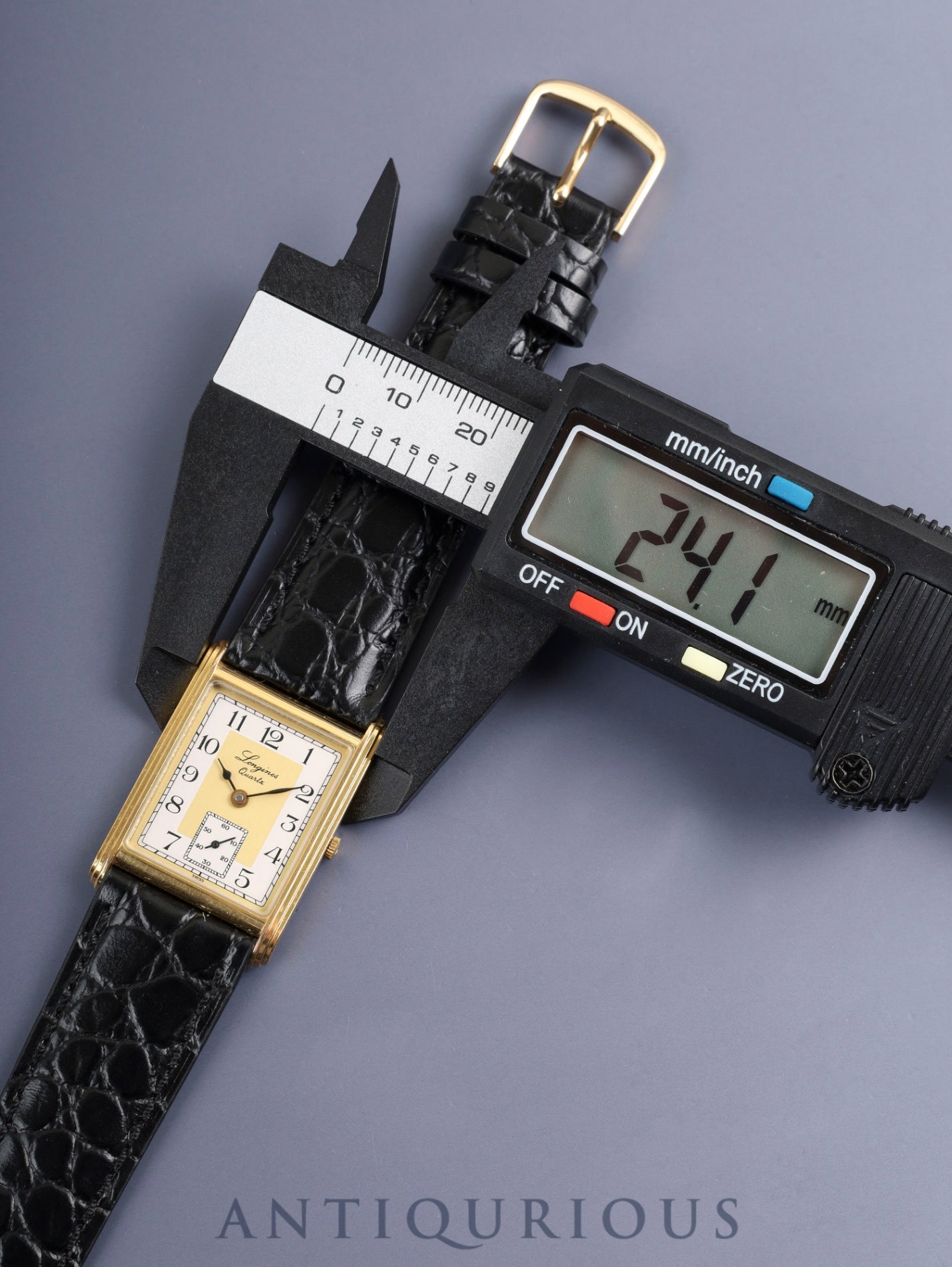 ロンジン 150周年記念モデル 5150 976 クォーツ Cal.L976.2 SS/GP 革 社外尾錠(GP)ホワイト×ゴールド文字盤 オーバーホール済み