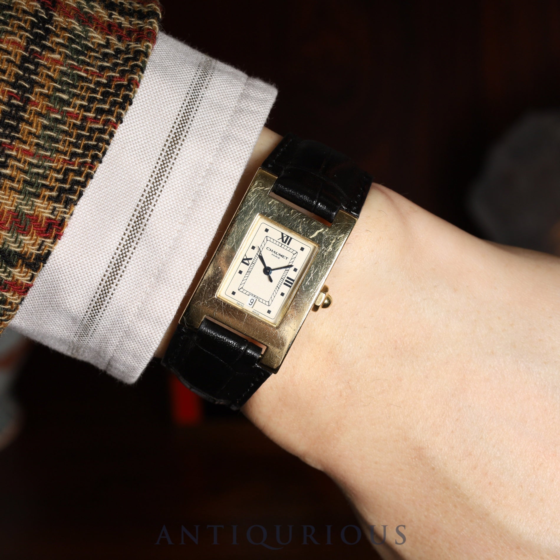 ショーメ スティル・ドゥ・ショーメ 750 クォーツ Cal.- YG 純正尾錠(GP)アイボリー文字盤 オーバーホール済み