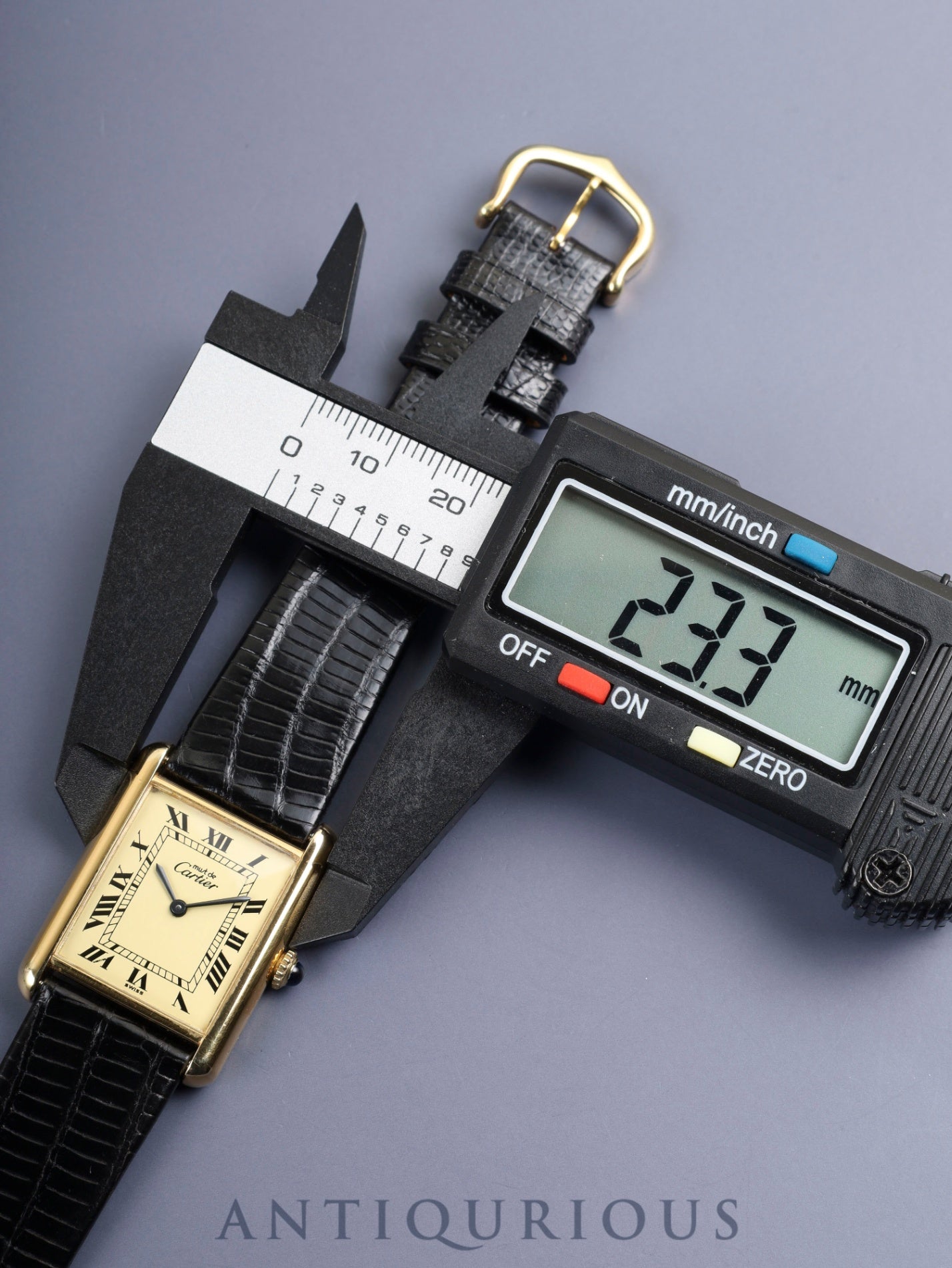 カルティエ マストタンク LM 手巻き Cal.78-1 SV925 革 純正ピンバックル(GP)アイボリーローマン文字盤(SWISS表記) オーバーホール済み