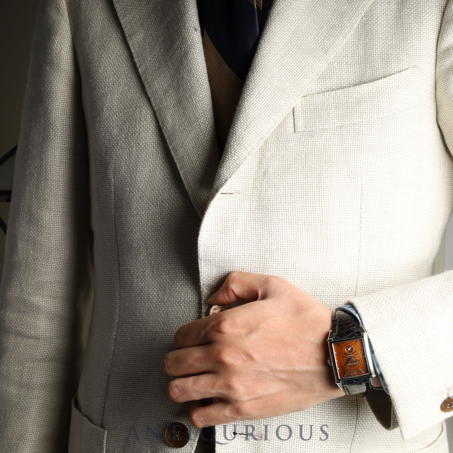 ジラールぺルゴ ヴィンテージ 1945 25930.0.11.316 自動巻き Cal.3200 SS 革 純正尾錠(SS) ブラウン文字盤 保証書(2004年) 冊子 オーバーホール済み