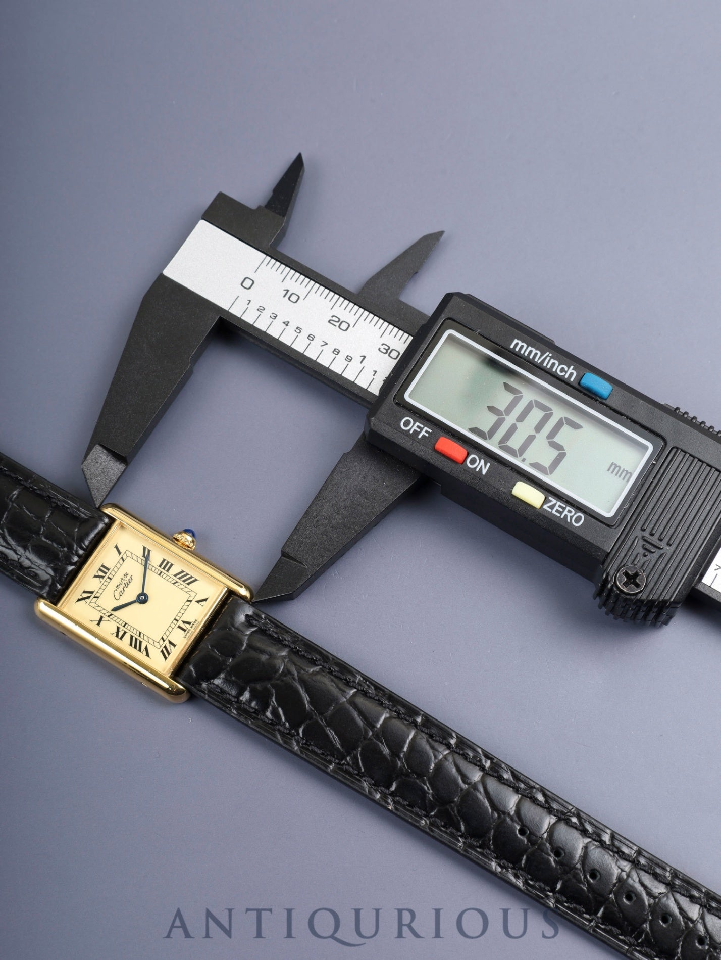 カルティエ マストタンク LM W1002753 / 590005 クォーツ Cal.069 SV925 革 純正ピンバックル(GP)アイボリーローマン文字盤 (SWISS MADE表記)箱 保証書(日付無記載)オーバーホール済み