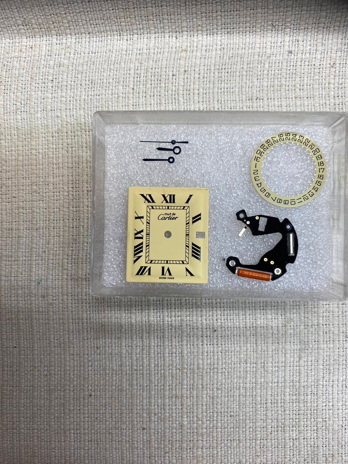 Cartier Must Tank GM (XL) W1017454 / 2413 Quartz Cal.687 SV925 Leather Genuine D Buckle (GP) Ivory Dial Overhauled