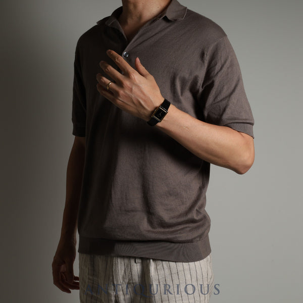 Cartier Must Tank LM Manual Winding Cal.78-1 SV925 Leather Genuine Buckle (GP) Black Onyx Dial Box