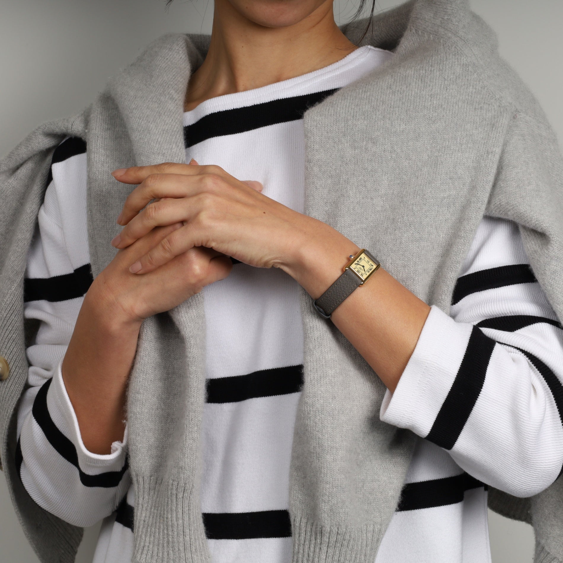 カルティエ マストタンク SM QZ アイボリーローマン文字盤 5057001 コンプリートサービス 新品仕上げ済み