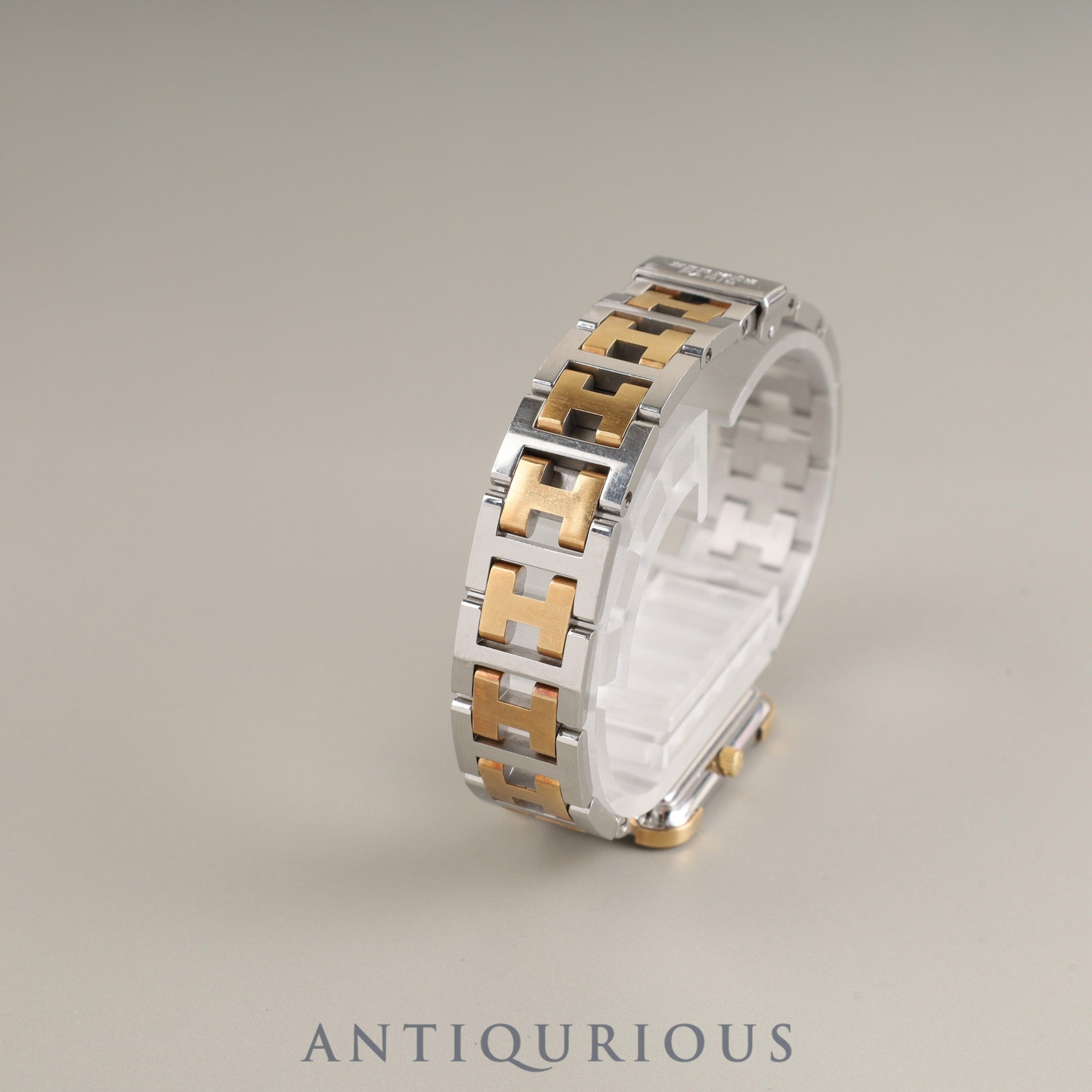 エルメス クロアジュール CR1.220 クォーツ Cal.976.001 SS/GP SS/GP ホワイト文字盤 オーバーホール済み