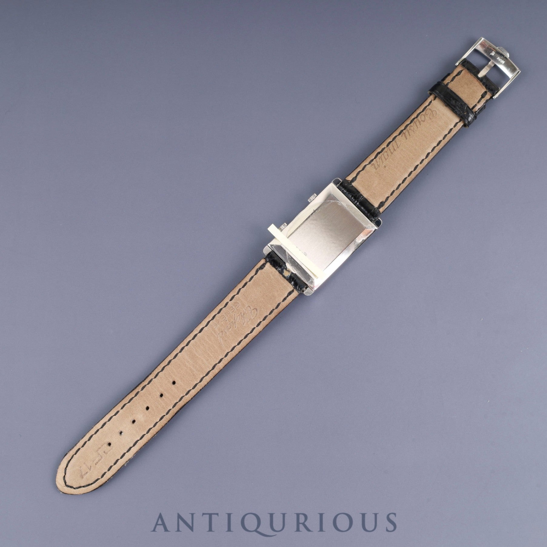 Chopard Dual Time 2240 Quartz Caliber - 18K Genuine Leather Strap Genuine Stainless Steel Buckle Silver Dial Overhauled