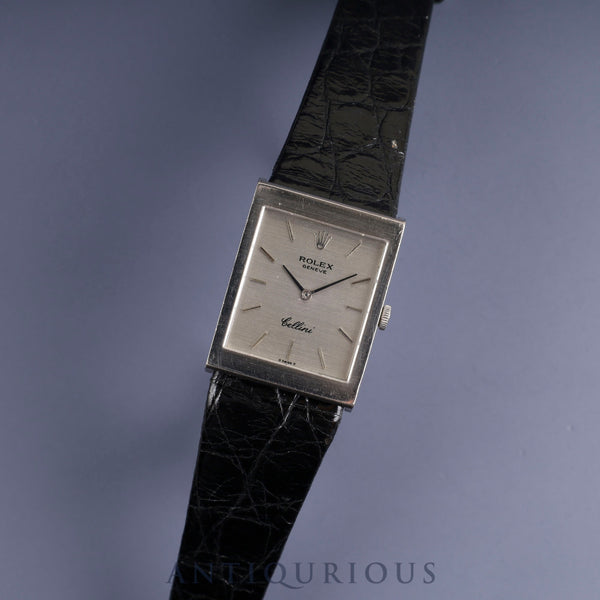 Rolex Cellini 4014 Manual winding Cal.1600 750 Leather Genuine buckle (GP) Silver dial No. 39 (1973) Overhauled