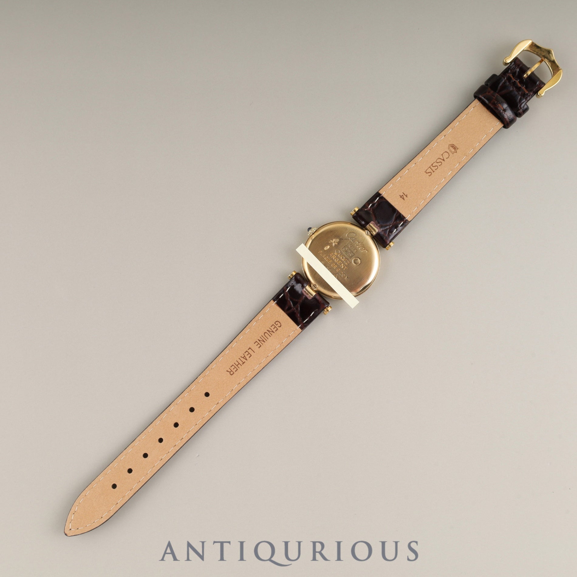 Cartier Must Vendôme VLC SM 18 Quartz Cal.81 SV925 Genuine Buckle (GP) Ivory Roman Dial Box Booklet Warranty Card Overhauled