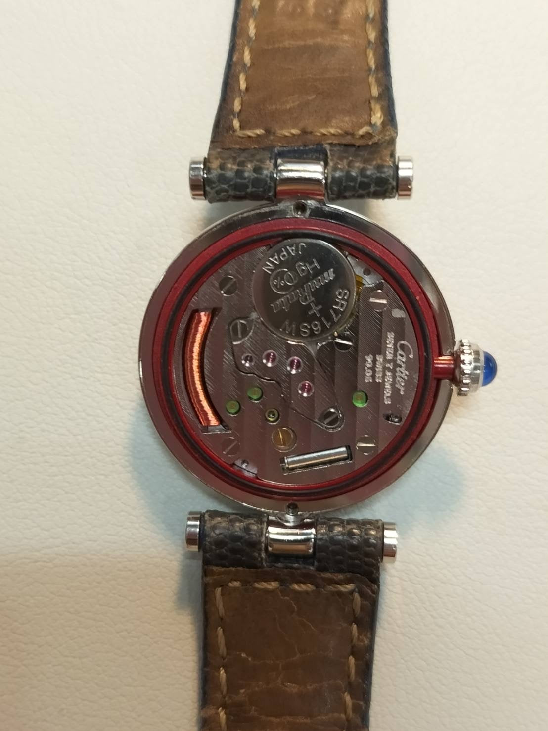 Cartier Must Vendome VLC SM W1007165 / 1850 Quartz Cal.90 SV925 Leather Genuine D-buckle (SS) Opalan dial Overhauled