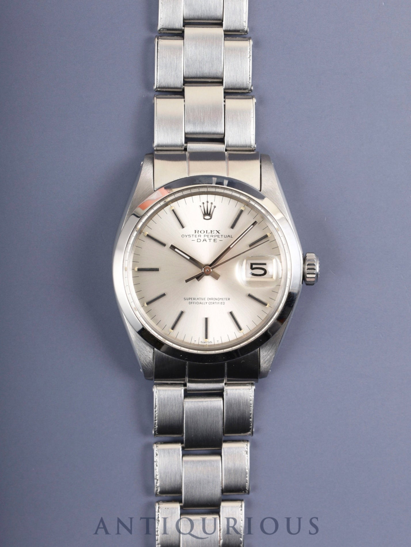 Rolex Oyster Perpetual Date 1500 Automatic Caliber 1570 Stainless Steel Silver Dial No. 23 (1967) Overhauled