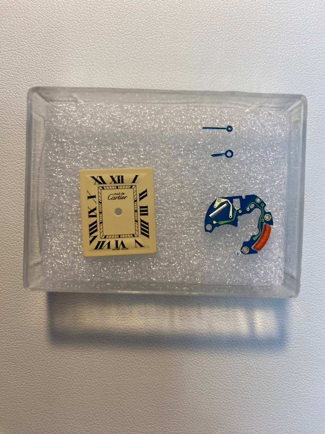 Cartier Must Tank MM W1017354 / 2415 Quartz Cal.057 SV925 Leather Genuine Buckle (GP) Ivory Roman Dial 1990-2004 Overhauled