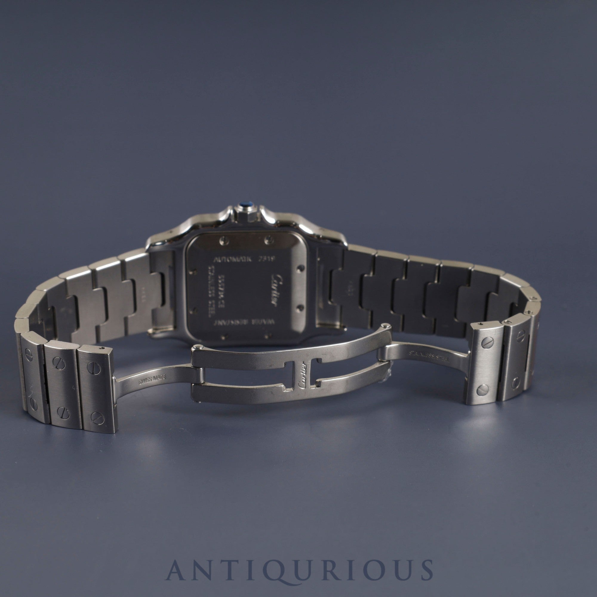 カルティエ サントス ガルベ LM 2319 自動巻き Cal.- SS SS シルバーギョーシェ文字盤 29×40mm 箱 冊子 オーバーホール済み