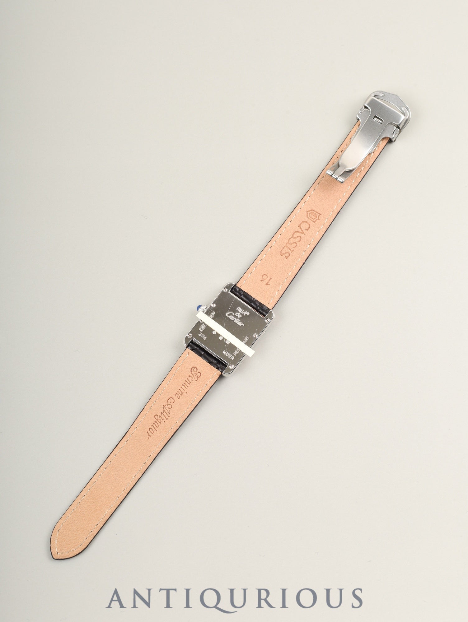 カルティエ マストタンク MM W1014054 / 2416 クォーツ Cal.057 SV925 革 純正Dバックル(SS) ホワイト飛びローマンCC文字盤(SWISS MADE表記) 箱 オーバーホール済み