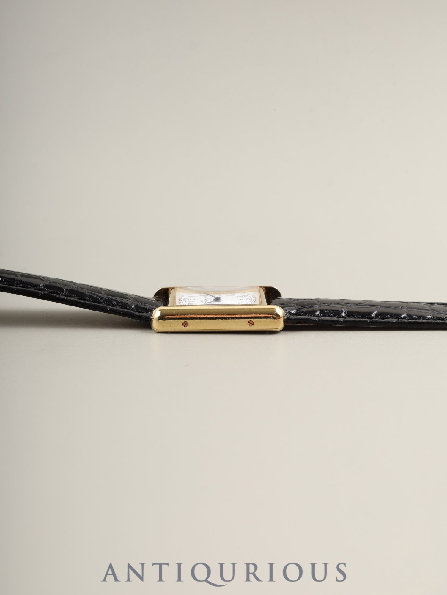 カルティエ マストタンク MM 2415 クォーツ Cal.057 SV925 革 純正Dバックル テレフォンダイヤル文字盤(SWISS MADE表記) 1990年頃~2004年頃 箱 オーバーホール済み