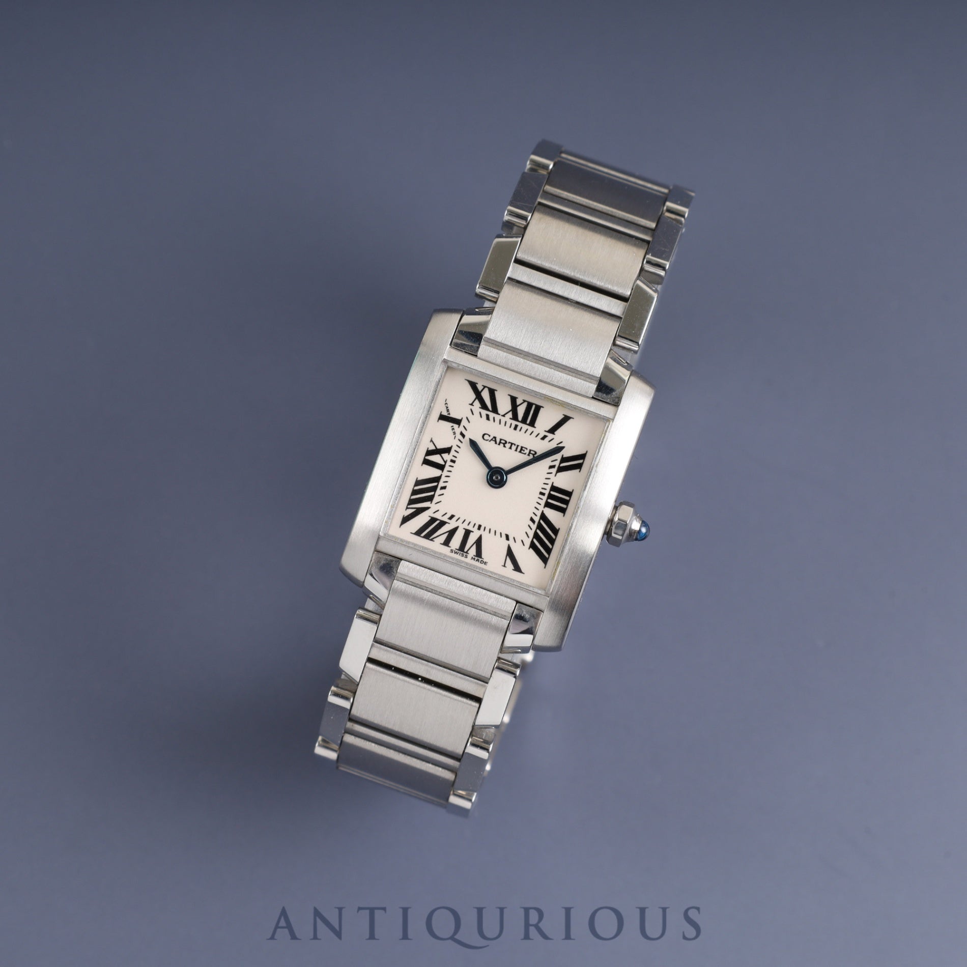 Cartier Tank Francaise SM W51008Q3 / 2384 Quartz Cal.057 SS SS White Roman Dial Box Booklet Warranty (2000) Overhauled