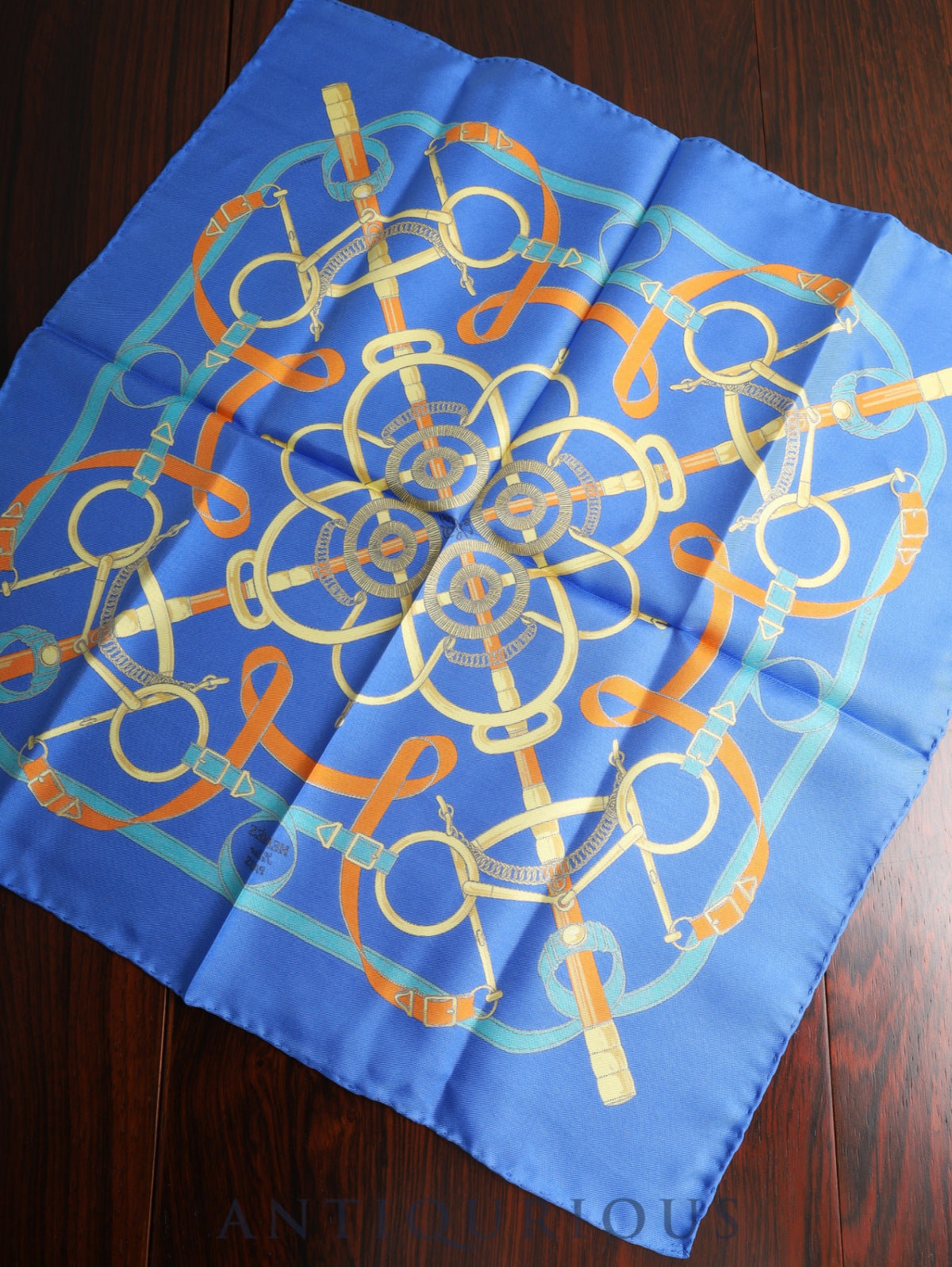 Hermès Scarf Carre 45 Eperon d'Or Golden Spur 100% Silk