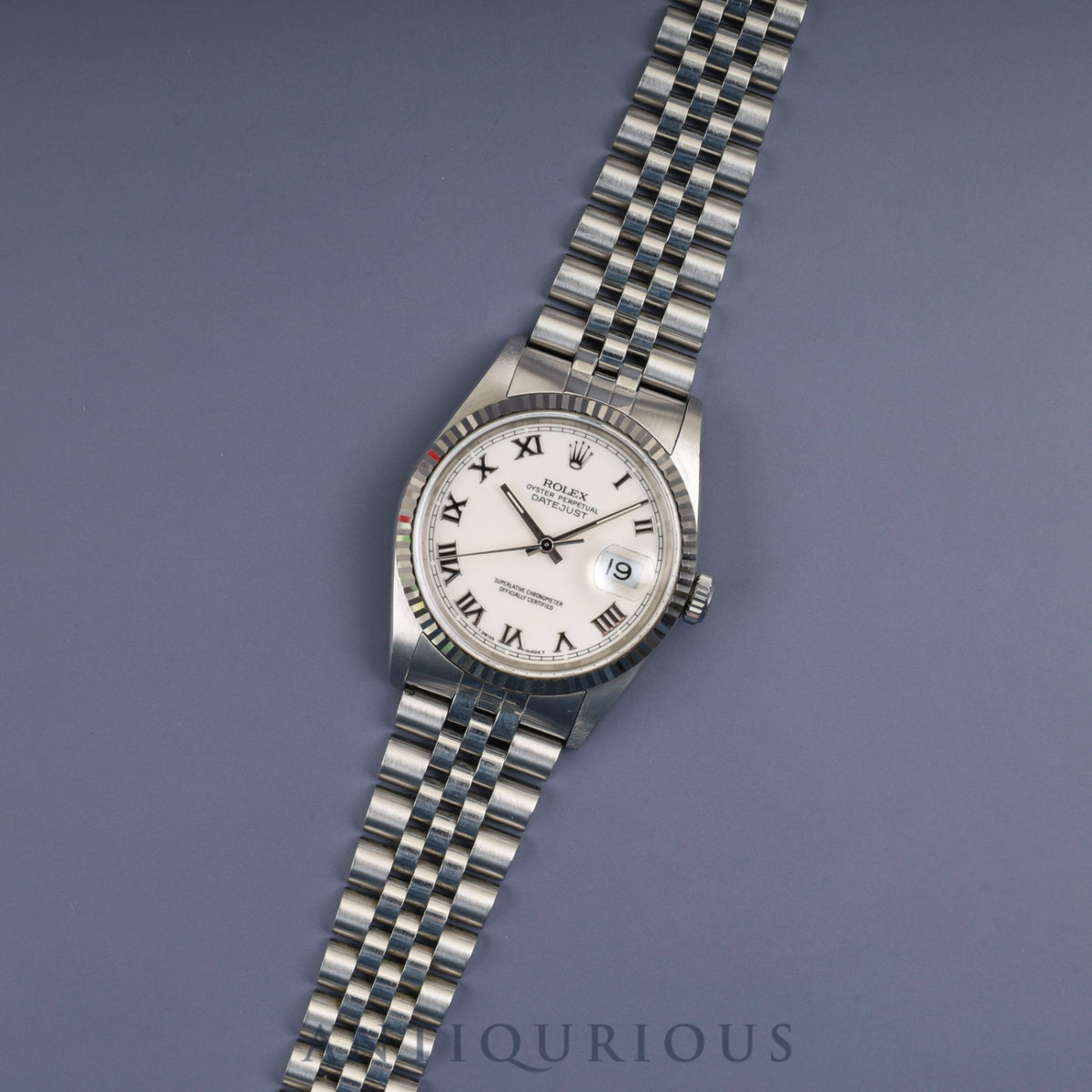 Rolex Datejust 36 16234 Automatic Caliber 3135 Stainless Steel/White Steel White Dial X Series (1991) Overhauled