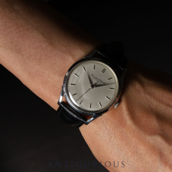 IWC Old Inter Schauhausen Manual Winding Cal.89 SS Leather Third Party Buckle (SS) Silver Dial Overhauled IWC