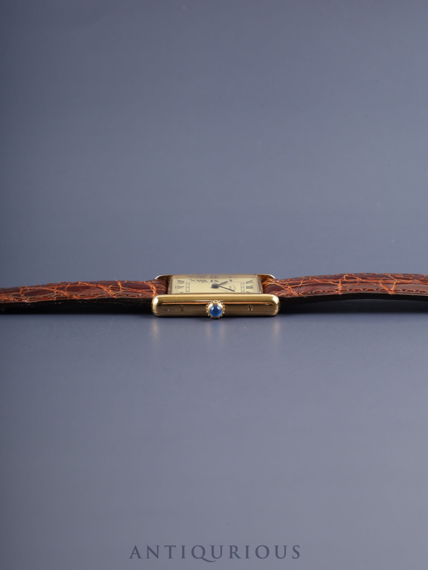 カルティエ マストタンク LM 590005 クォーツ Cal.90 SV925 純正革ベルト 純正尾錠(GP) アイボリーローマン文字盤 箱 冊子 保証書 タグ オーバーホール済み