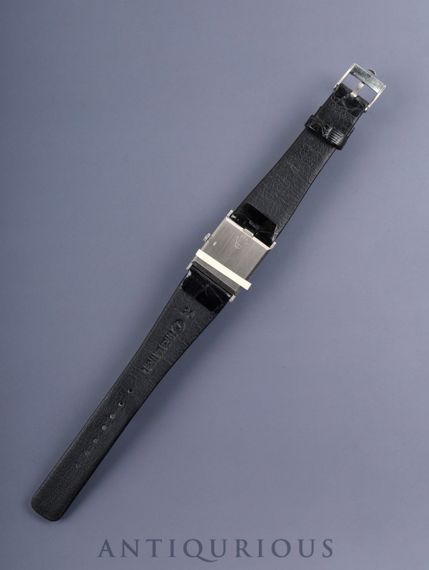 Rolex Cellini 4014 Manual Winding Caliber 1600 750WG Leather Strap with Genuine GP Buckle Black Dial No. 33 (1971) Overhauled