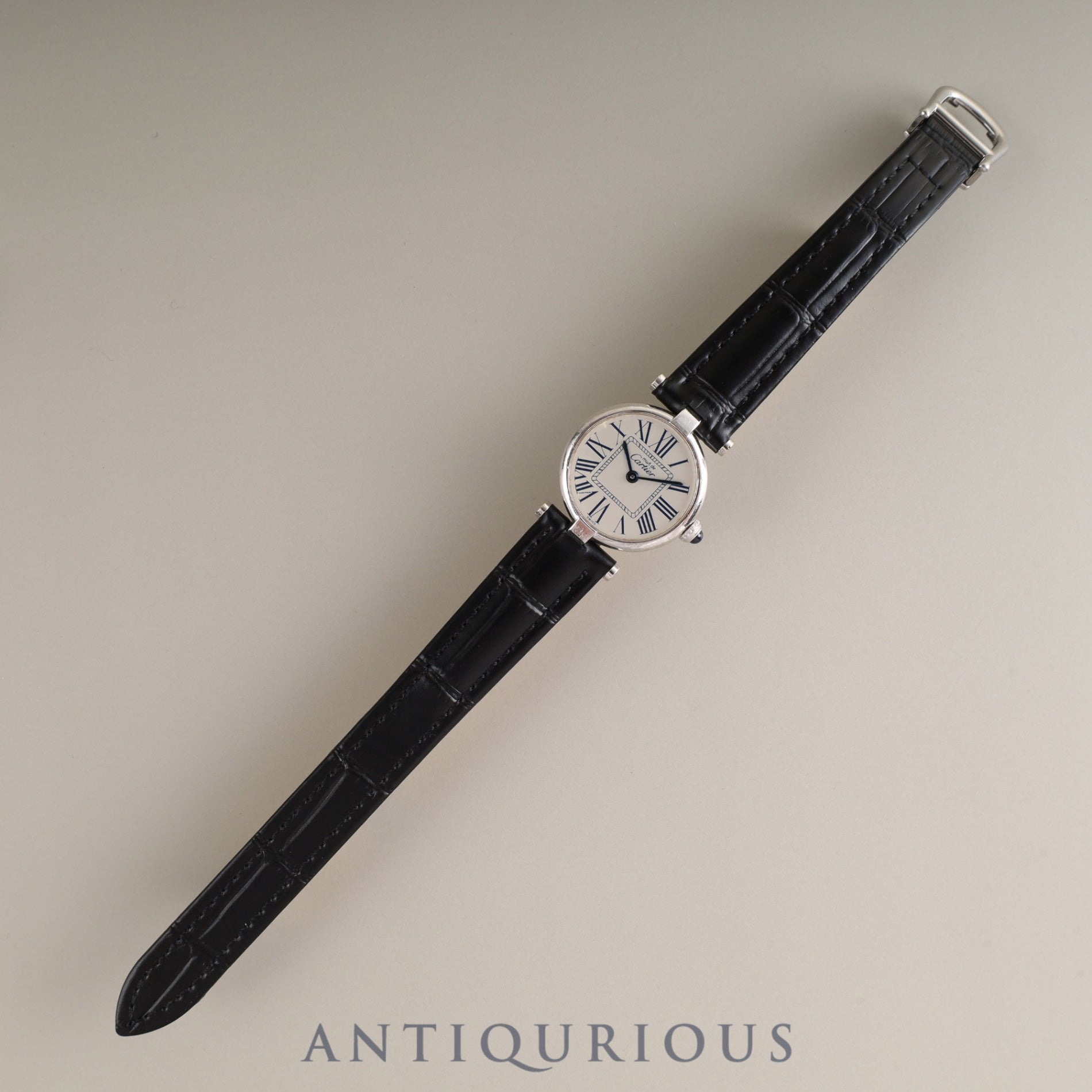 Cartier Must Vendome VLC SM W1007165 / 1850 Quartz Cal.90 SV925 Leather Genuine D-buckle (SS) Opalan dial Overhauled