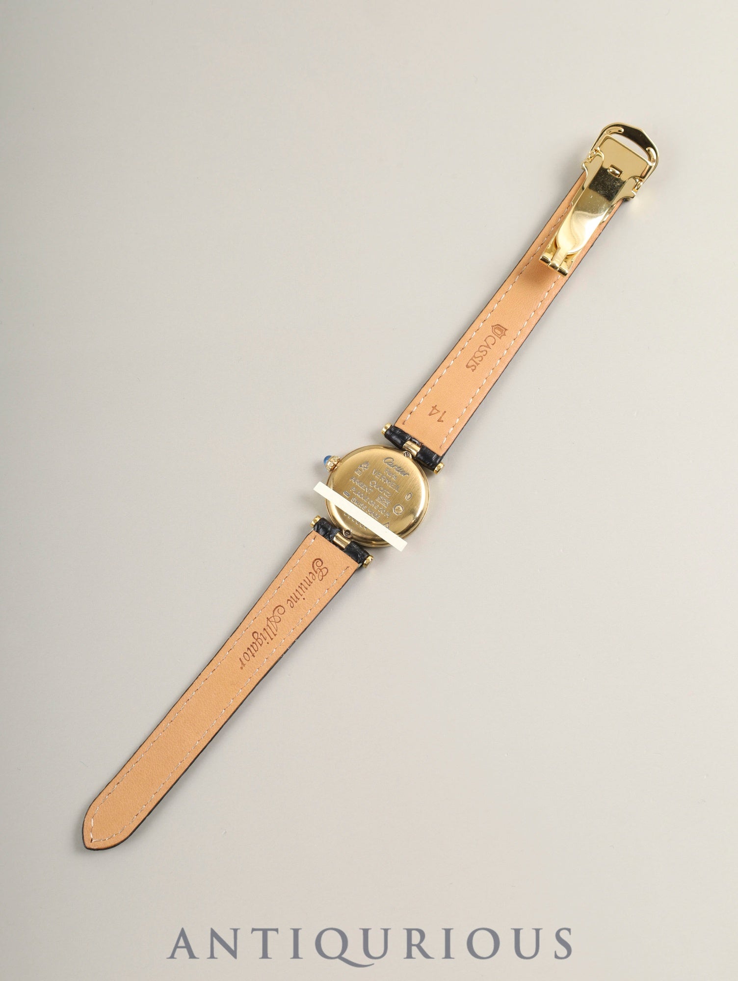 Cartier Must Vendome VLC SM W1005354 / 590004 Quartz Cal.690 SV925 Leather Genuine Deployant Buckle (GP) Opaline Dial (SWISS marking) Overhauled