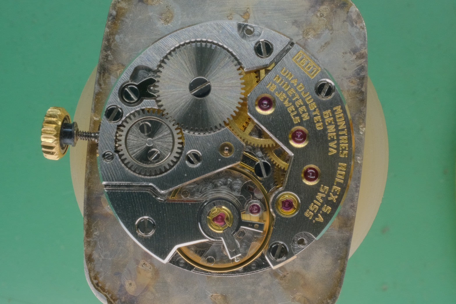 Rolex Cellini 4136 Manual winding Cal.1601 750 Leather Genuine buckle (GP) Silver dial No. 43 (1975) Overhauled