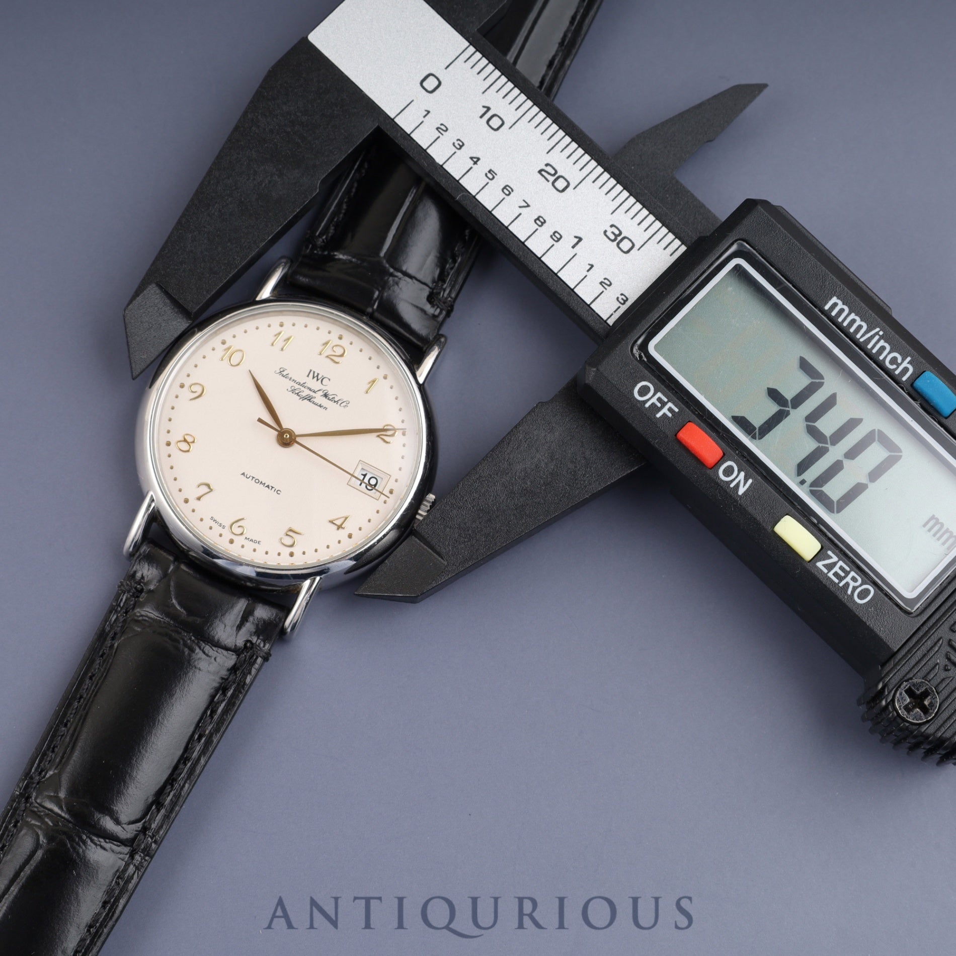 IWC ポートフィノ IW351323 自動巻き Cal.- SS 革 純正尾錠(SS)シルバーアラビア文字盤 オーバーホール済み