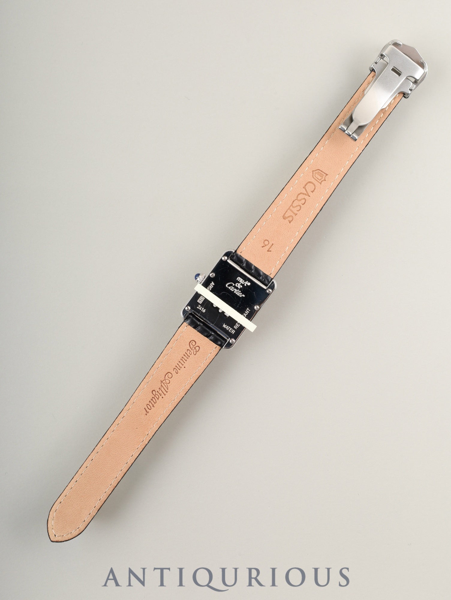 カルティエ マストタンク MM W1016130 / 2416 クォーツ Cal.057 SV925 革 純正Dバックル(SS) ピンクローマン(クリスマス限定)文字盤 オーバーホール済み