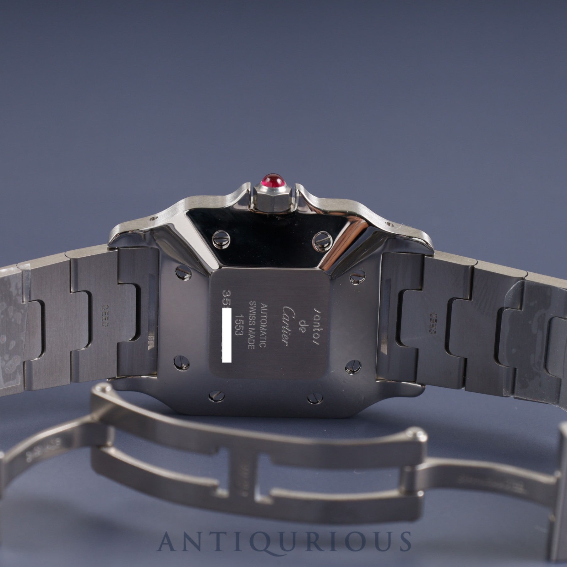 Cartier Santos Galbee LM 45168281/1553 Automatic SS SS Garnet dial Bordeaux dial Complete service (full maintenance) completed at Cartier boutique