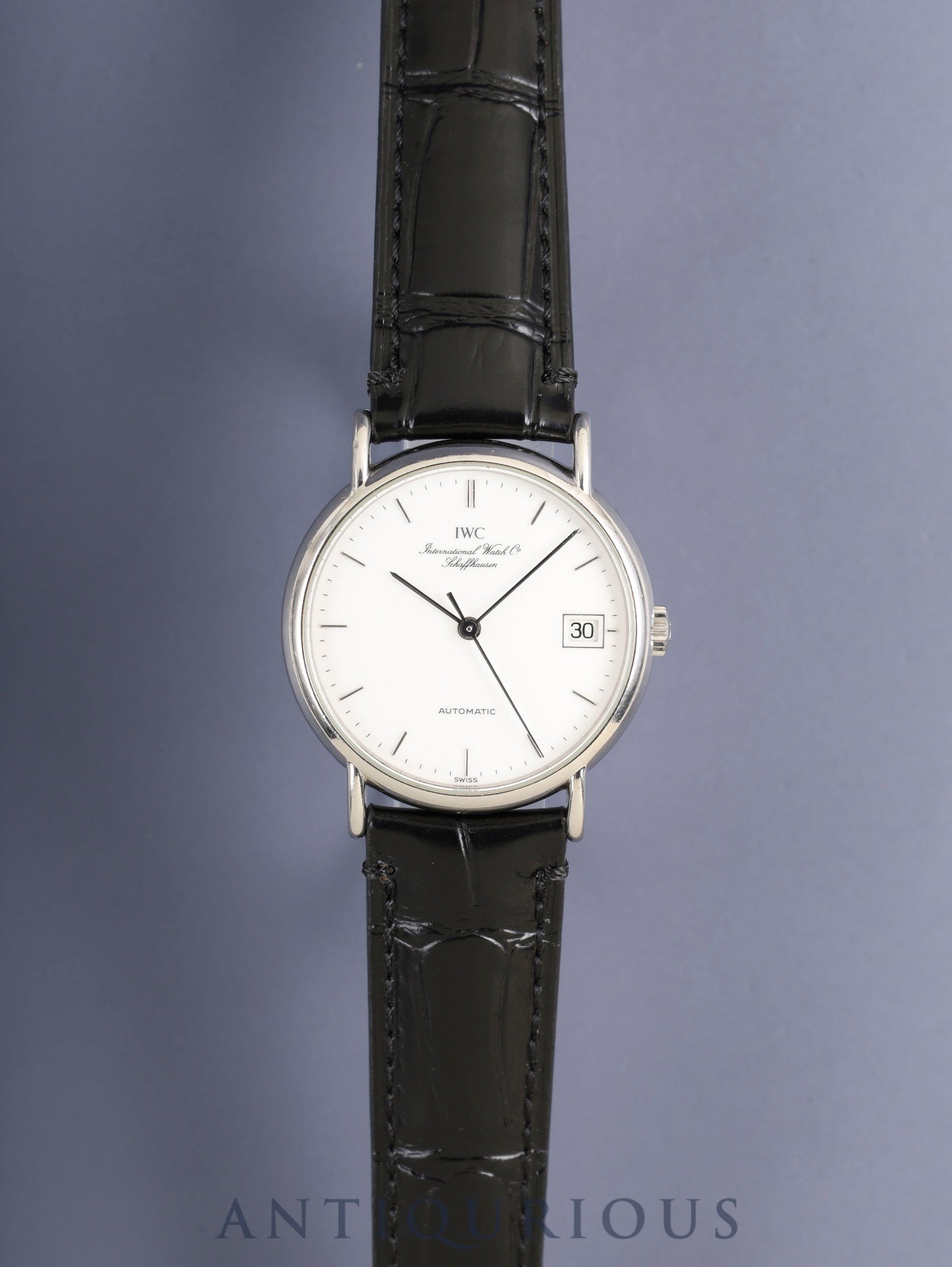 IWC ポートフィノ 3513-1 自動巻き Cal.C.37521 SS 革 純正ピンバックル(SS)ホワイト文字盤(SWISS表記)オーバーホール済み アイダブリュシー