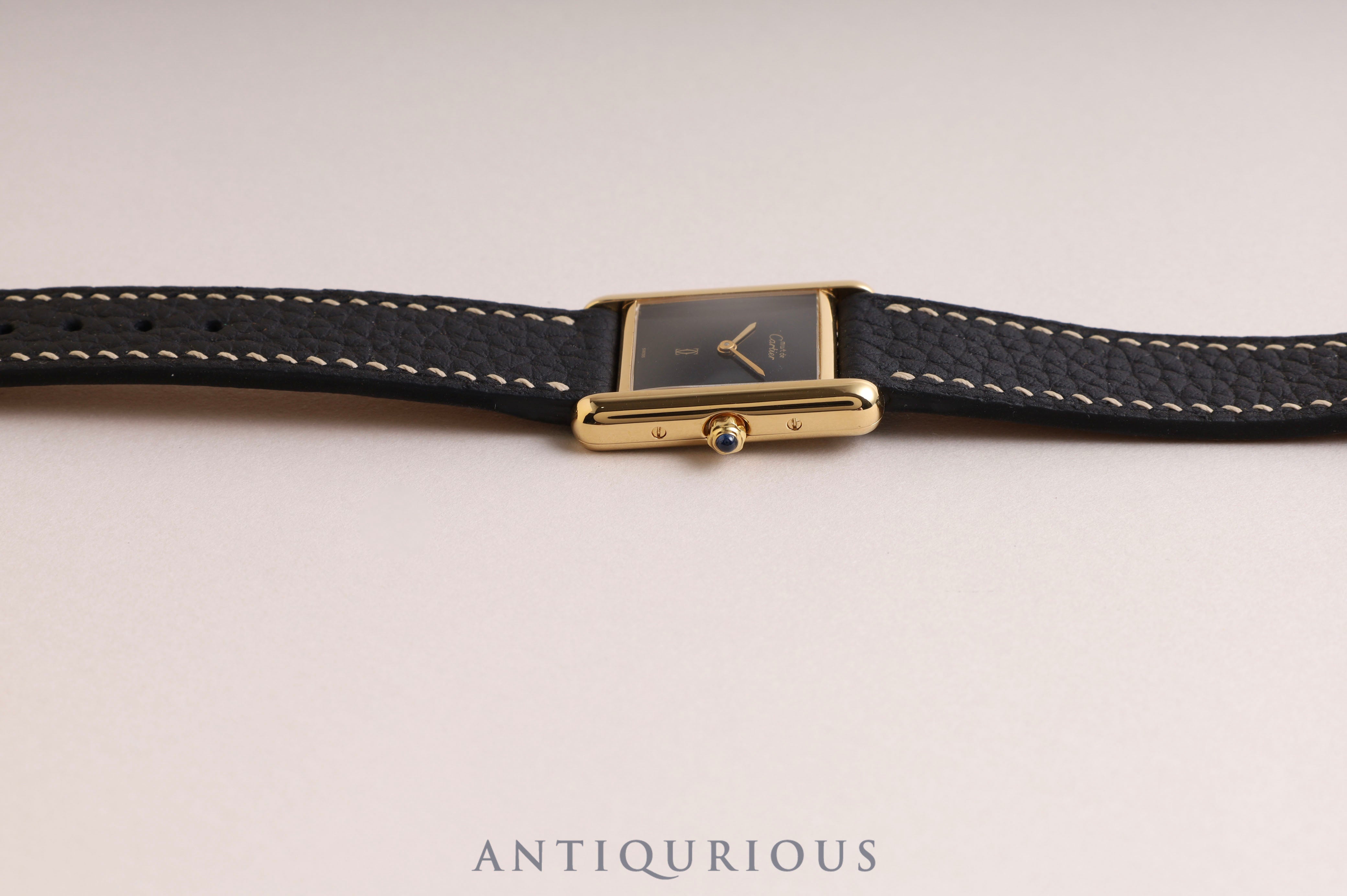 Cartier Must Tank SM QZ Black Onyx Dial