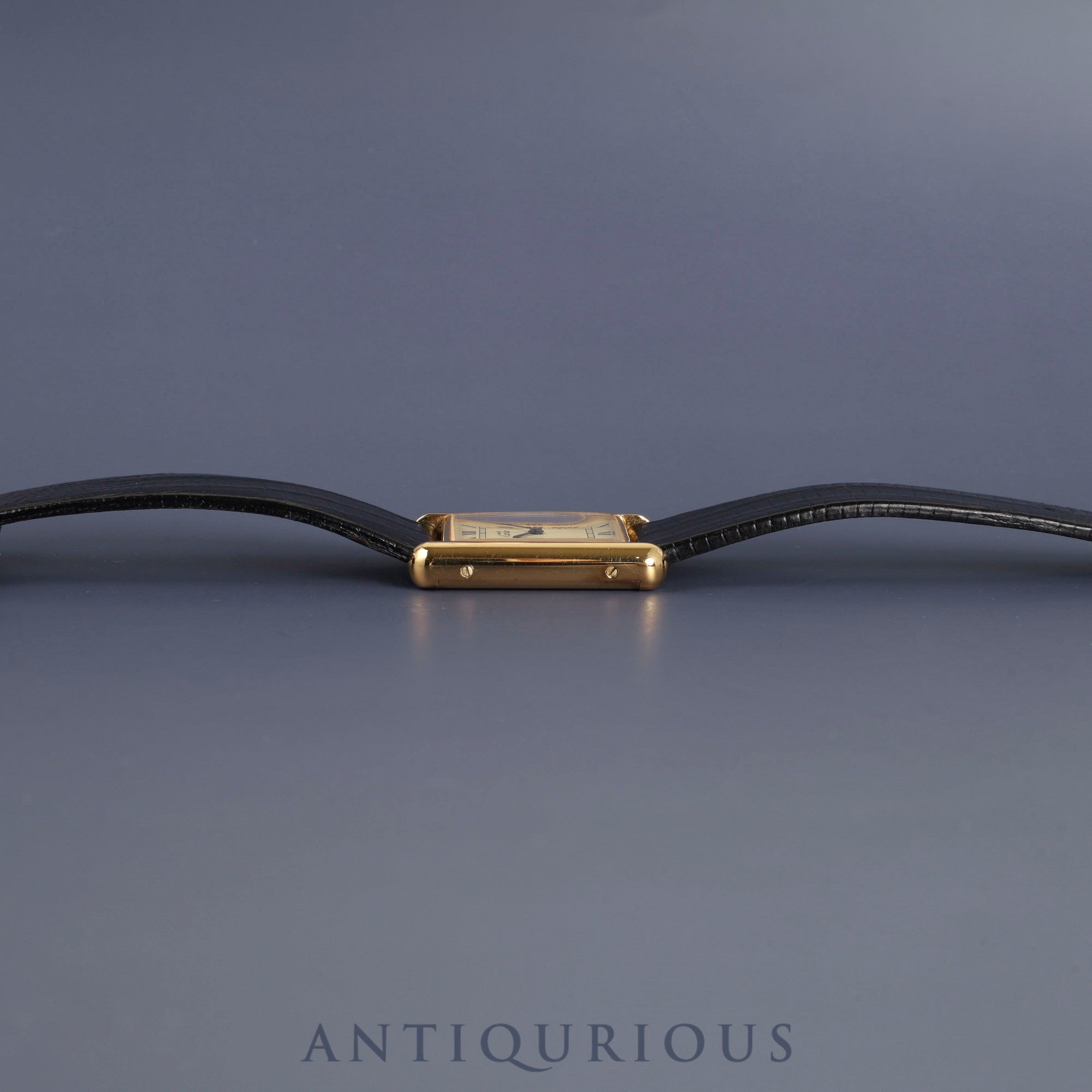 Cartier Must Tank LM Manual winding Cal.78-1 SV925 Leather Genuine buckle (GP) Ivory Roman dial Overhauled