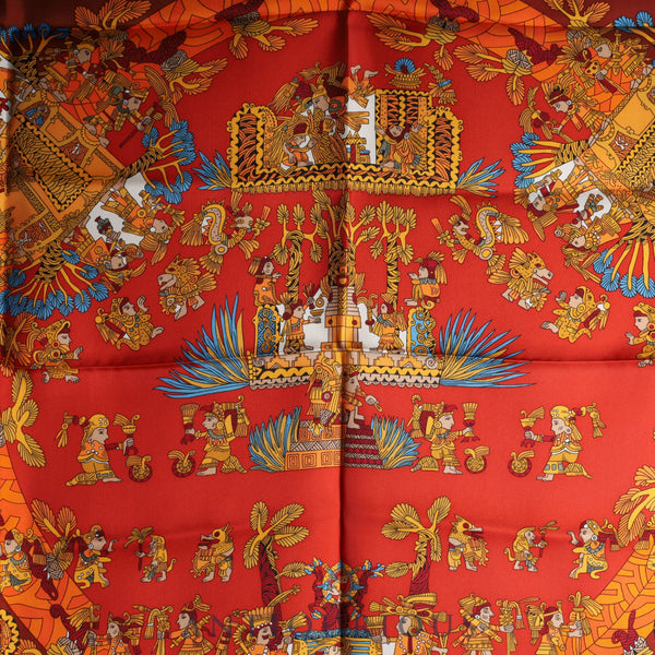 エルメス スカーフ カレ90ASTRES et SOLEILS 天体と太陽 SILK100%