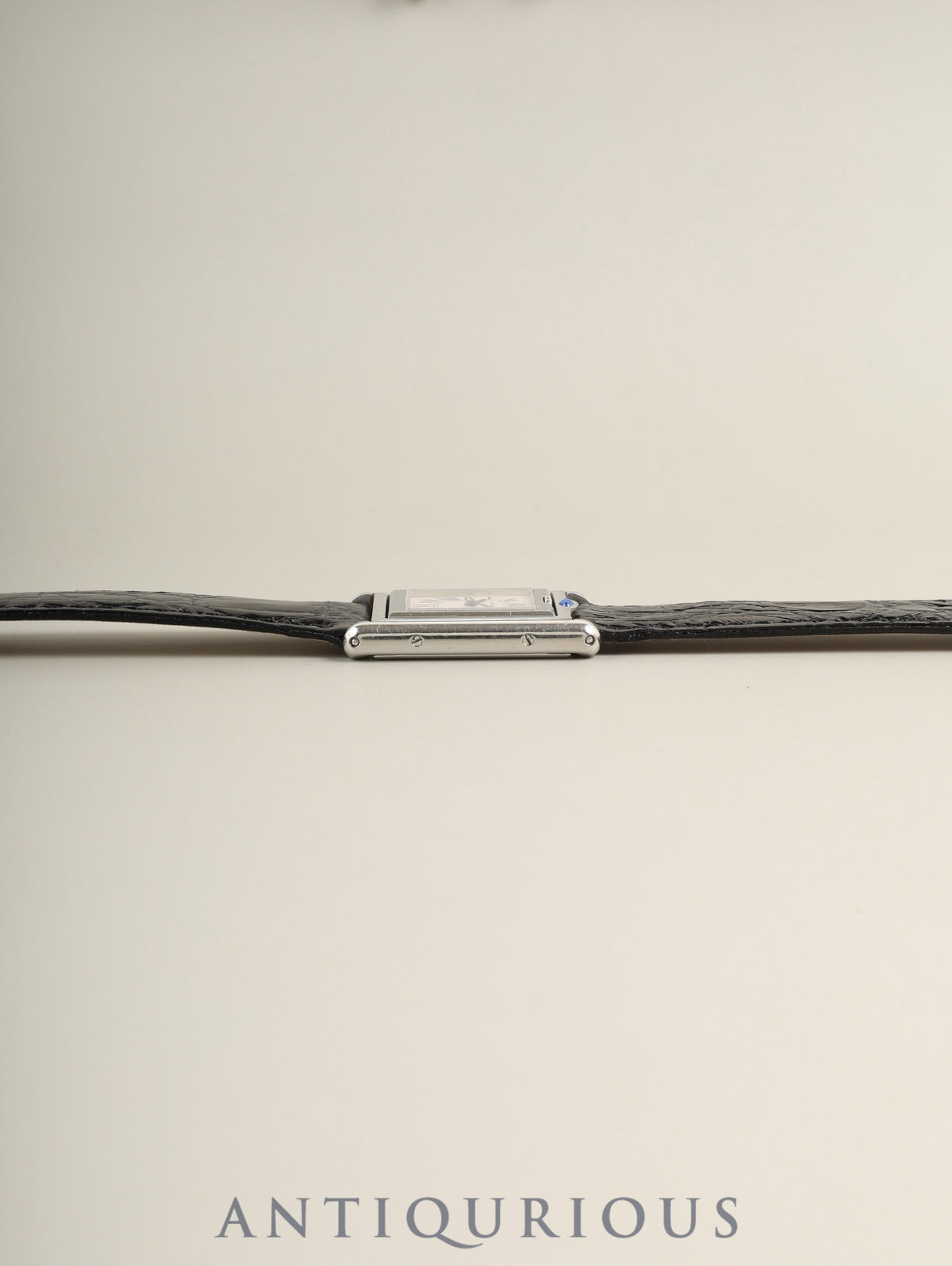 カルティエ タンク バスキュラント SM 2386 クォーツ Cal.059 SS 革 純正ピンバックル(SS)ホワイトローマン文字盤(SWISS MADE表記) 箱 冊子 保証書(2000年)オーバーホール済み