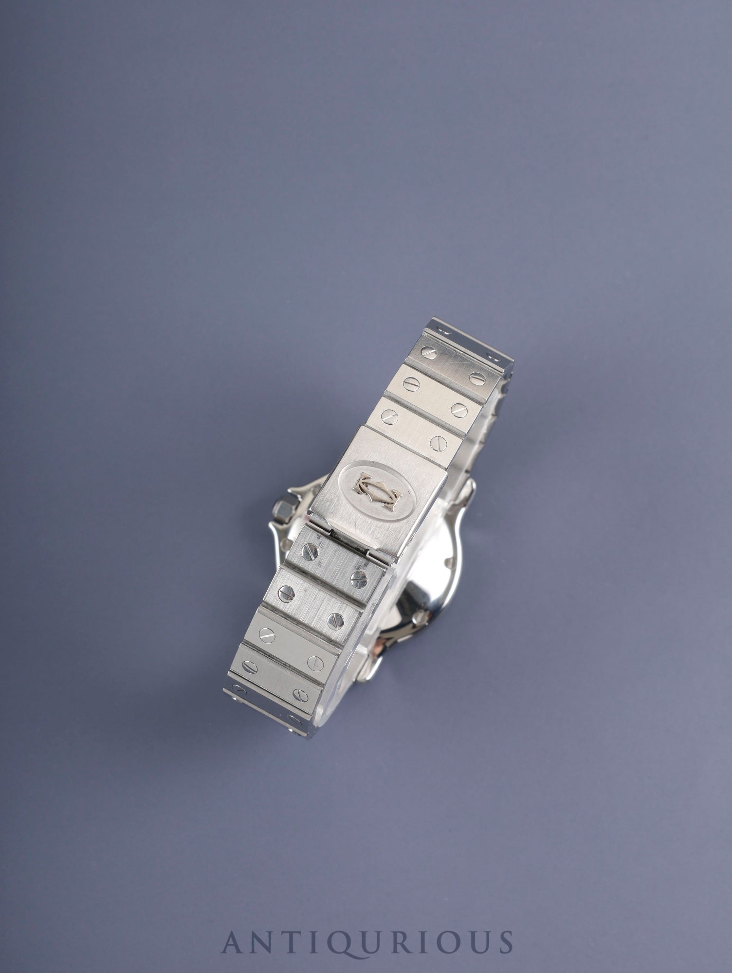 カルティエ サントス オクタゴン LM 2965 自動巻き SS SS ホワイトローマン文字盤 カルティエブティックにてコンプリートサービス済み