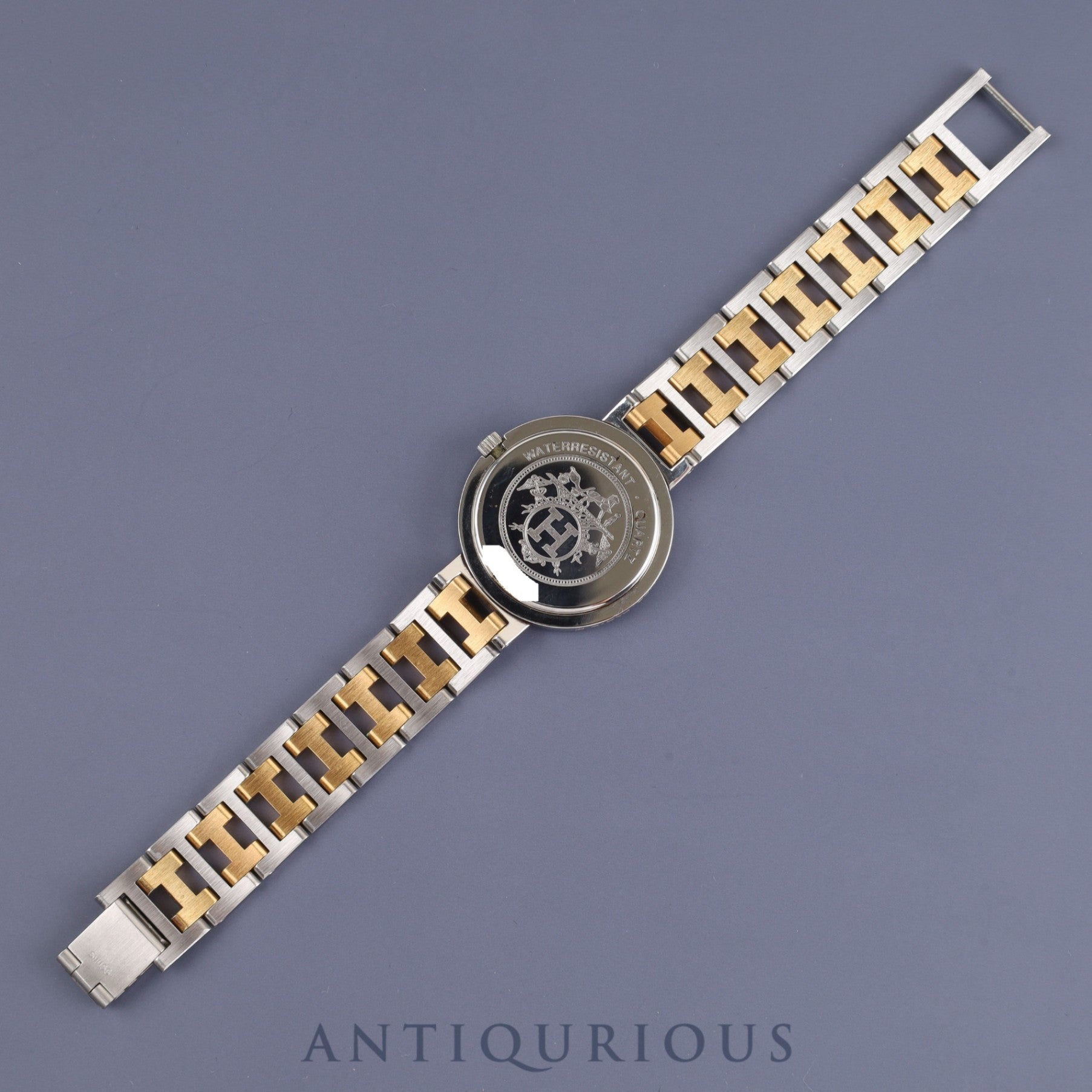 エルメス クリッパー ボーイズサイズ クオーツ SS / GP ホワイトアラビア文字盤 30.0mm