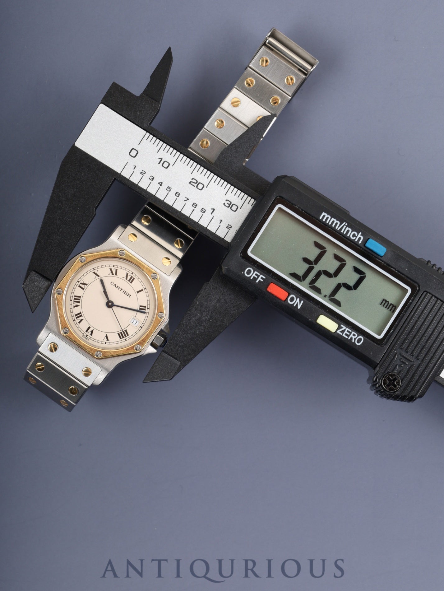 カルティエ サントス オクタゴン LM W2001583 / 187902 クォーツ Cal.687 SS×YG SS×YG アイボリーローマン文字盤 オーバーホール済み