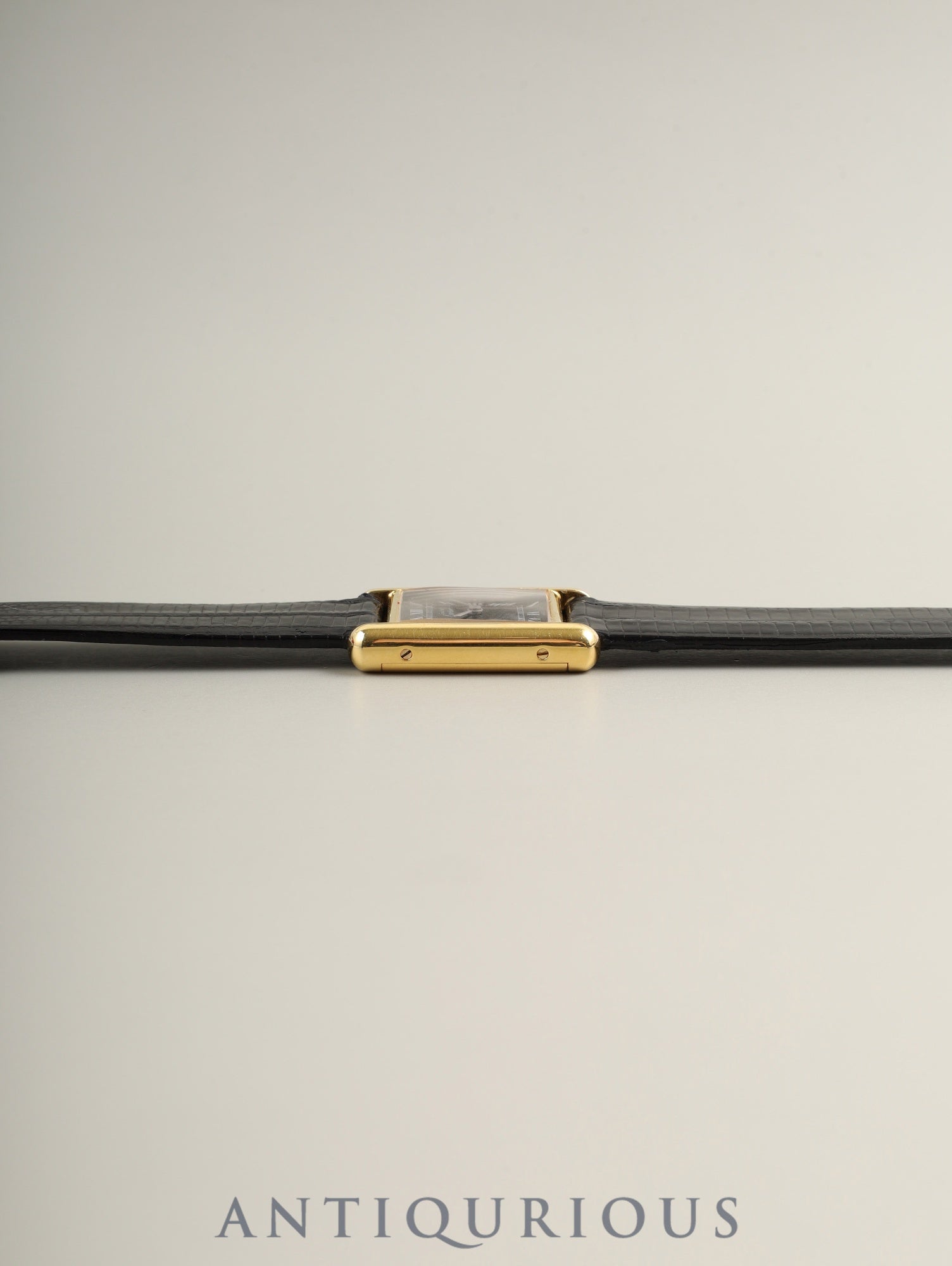 カルティエ マストタンク SM 手巻き SV925 Cal.2512-1 革 純正尾錠(GP) ブラックローマン文字盤(SWISS表記)箱 純正革ベルト オーバーホール済み 新品仕上げ済み